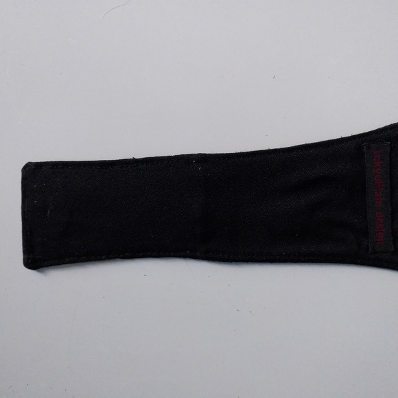 Suede Cuff Bracelet with Japanese fabric design - Picture 3 of 3